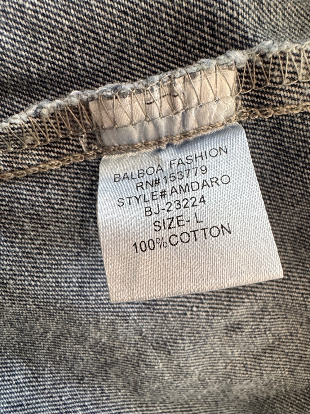 NWT Balboa Embellished Indigo Denim Jacket - Size Large - Picture 7 of 11